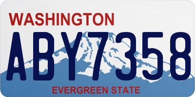 WA license plate ABY7358