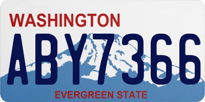 WA license plate ABY7366