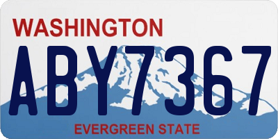 WA license plate ABY7367