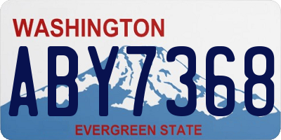 WA license plate ABY7368
