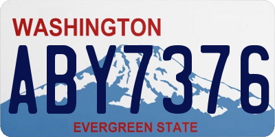 WA license plate ABY7376