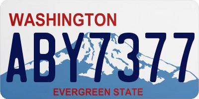 WA license plate ABY7377