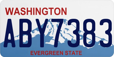 WA license plate ABY7383