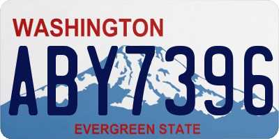WA license plate ABY7396