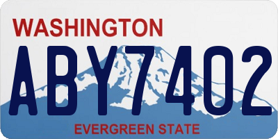 WA license plate ABY7402