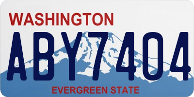 WA license plate ABY7404