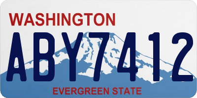 WA license plate ABY7412
