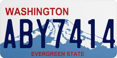 WA license plate ABY7414