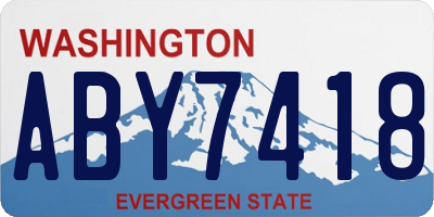 WA license plate ABY7418