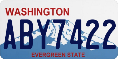 WA license plate ABY7422