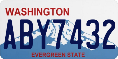 WA license plate ABY7432