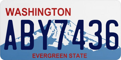 WA license plate ABY7436