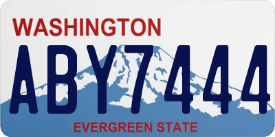 WA license plate ABY7444