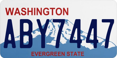 WA license plate ABY7447