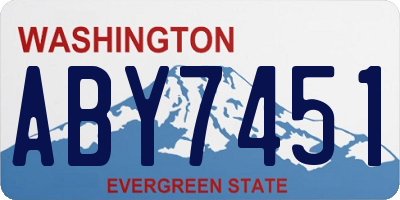 WA license plate ABY7451