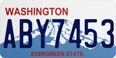 WA license plate ABY7453
