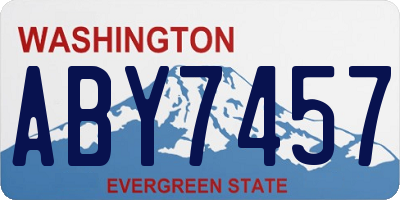WA license plate ABY7457