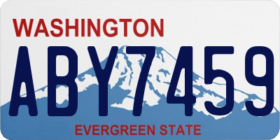 WA license plate ABY7459