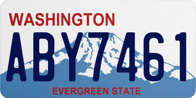 WA license plate ABY7461