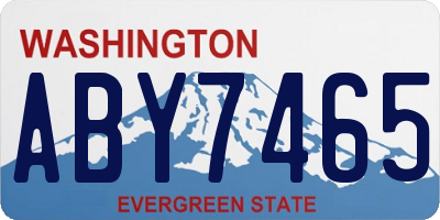 WA license plate ABY7465