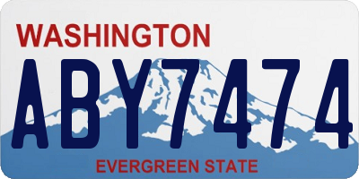 WA license plate ABY7474