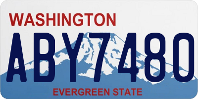 WA license plate ABY7480