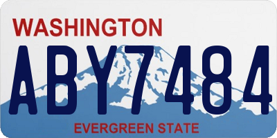 WA license plate ABY7484