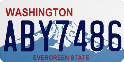 WA license plate ABY7486