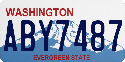 WA license plate ABY7487
