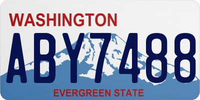 WA license plate ABY7488