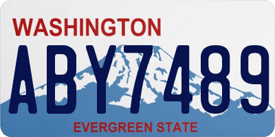 WA license plate ABY7489
