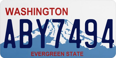 WA license plate ABY7494