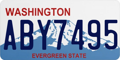 WA license plate ABY7495