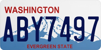 WA license plate ABY7497