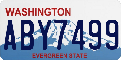 WA license plate ABY7499