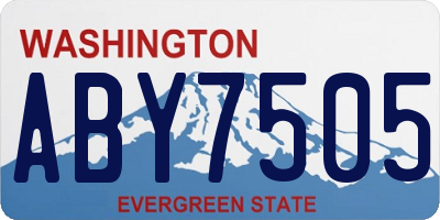 WA license plate ABY7505
