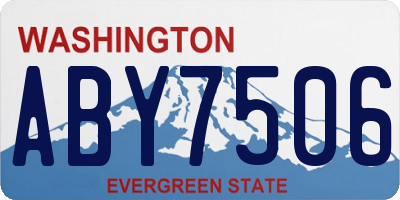 WA license plate ABY7506