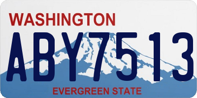 WA license plate ABY7513