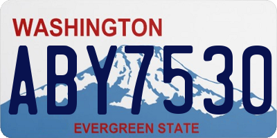 WA license plate ABY7530