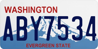 WA license plate ABY7534