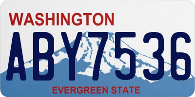 WA license plate ABY7536