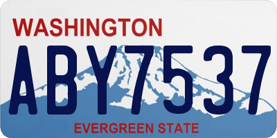 WA license plate ABY7537
