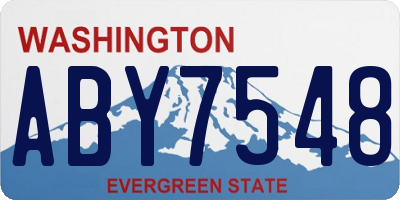 WA license plate ABY7548