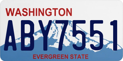 WA license plate ABY7551
