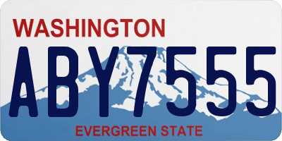 WA license plate ABY7555