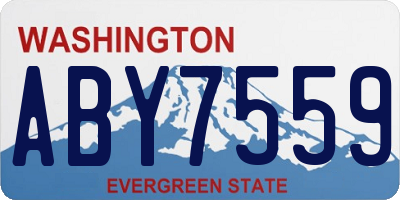 WA license plate ABY7559