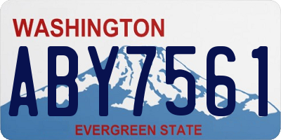WA license plate ABY7561