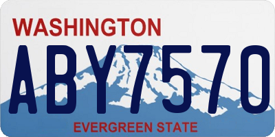 WA license plate ABY7570