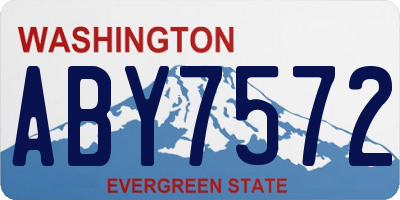 WA license plate ABY7572