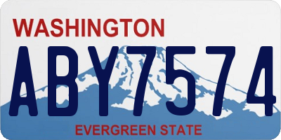 WA license plate ABY7574